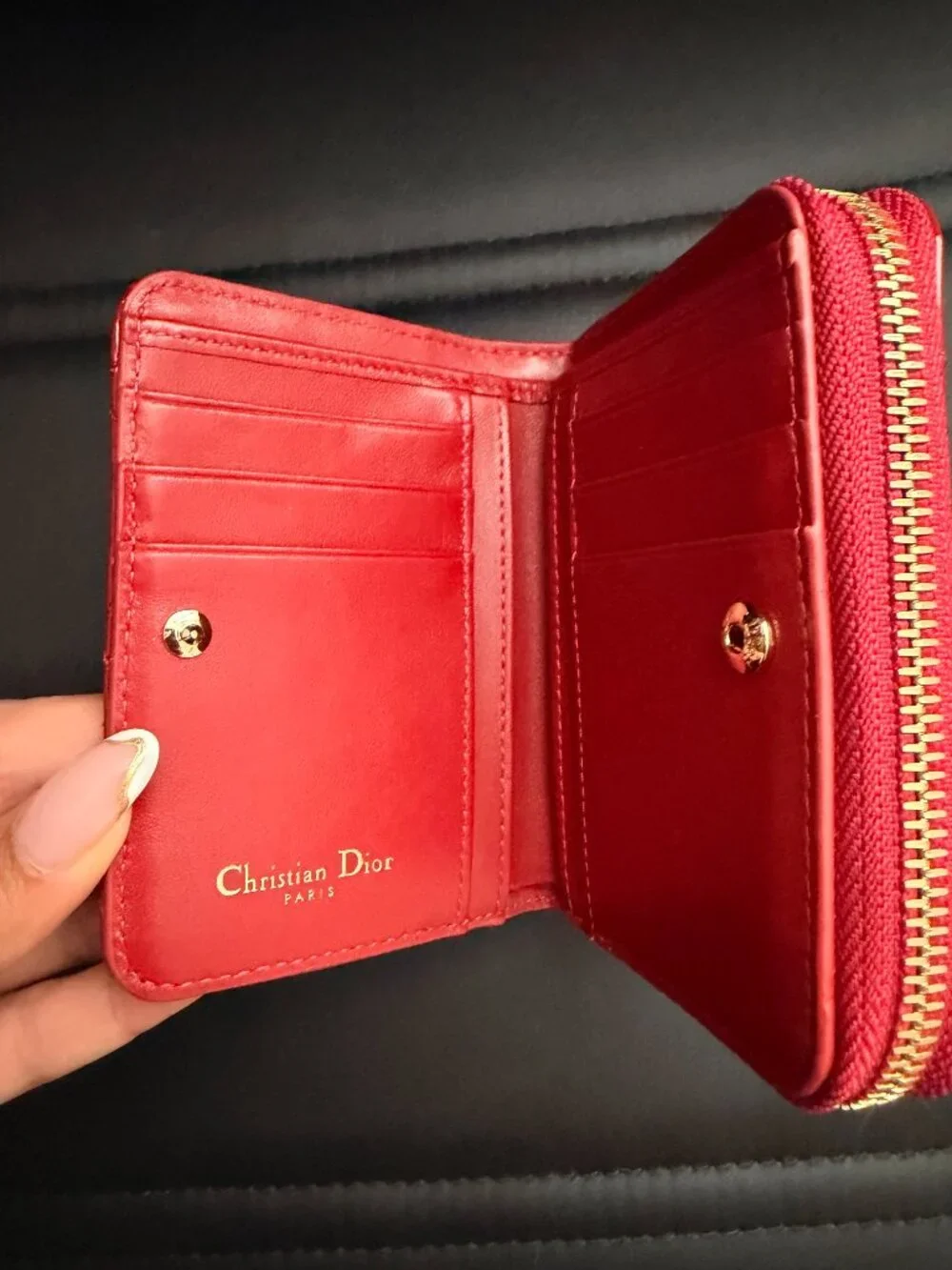 Dior Red Patent Leather Wallet